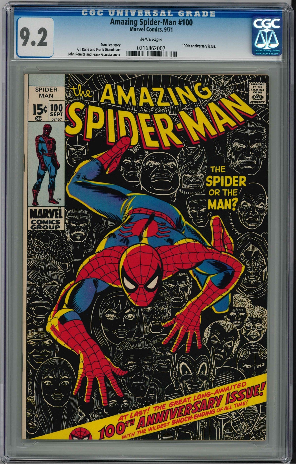 CGC AMAZING SPIDER-MAN (1963) #100 (9.2)