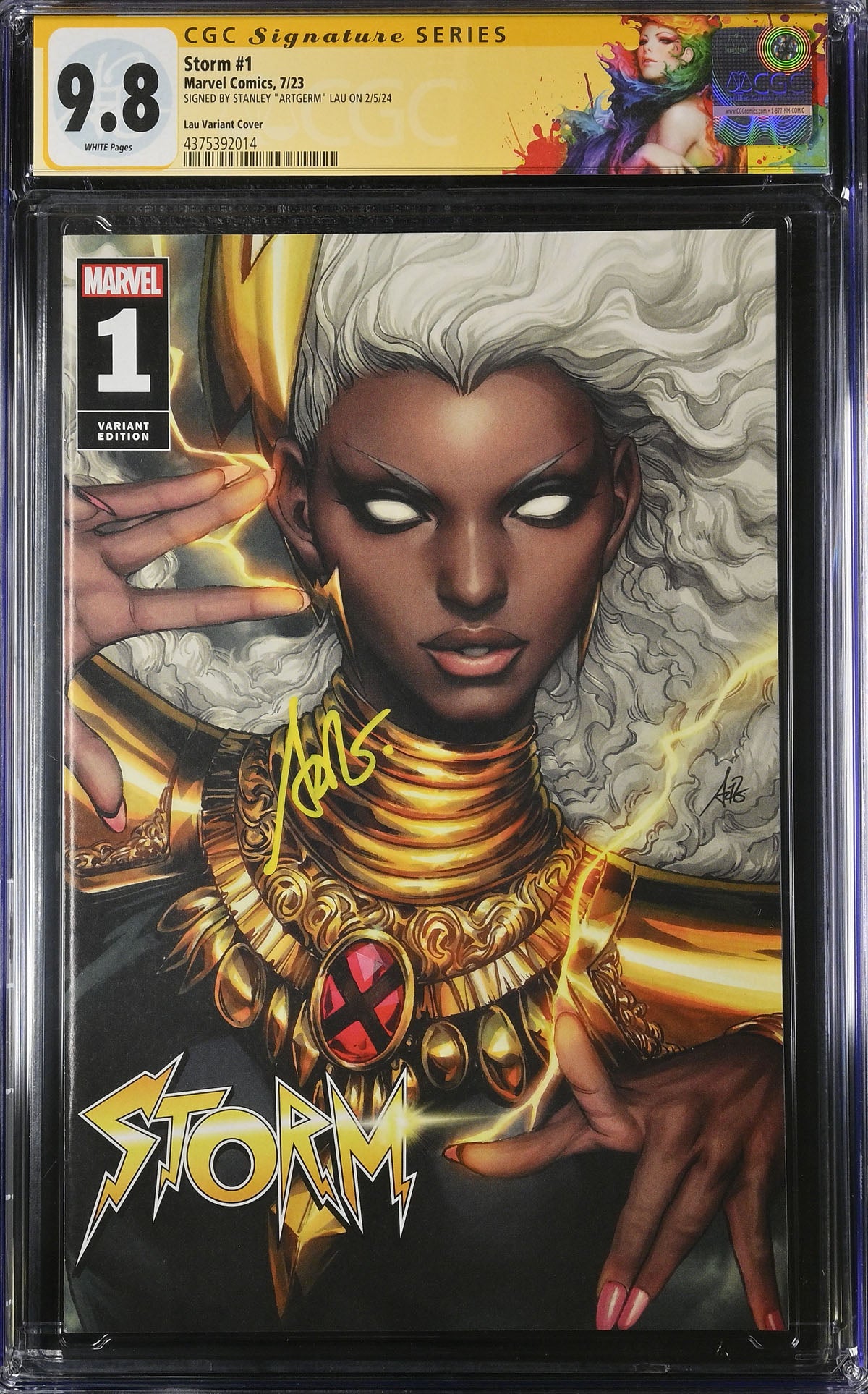 CGC STORM VOL 4 #1 LAU VARIANT (9.8) SIGNATURE SERIES - SIGNED BY STANLEY "ARTGERM" LAU