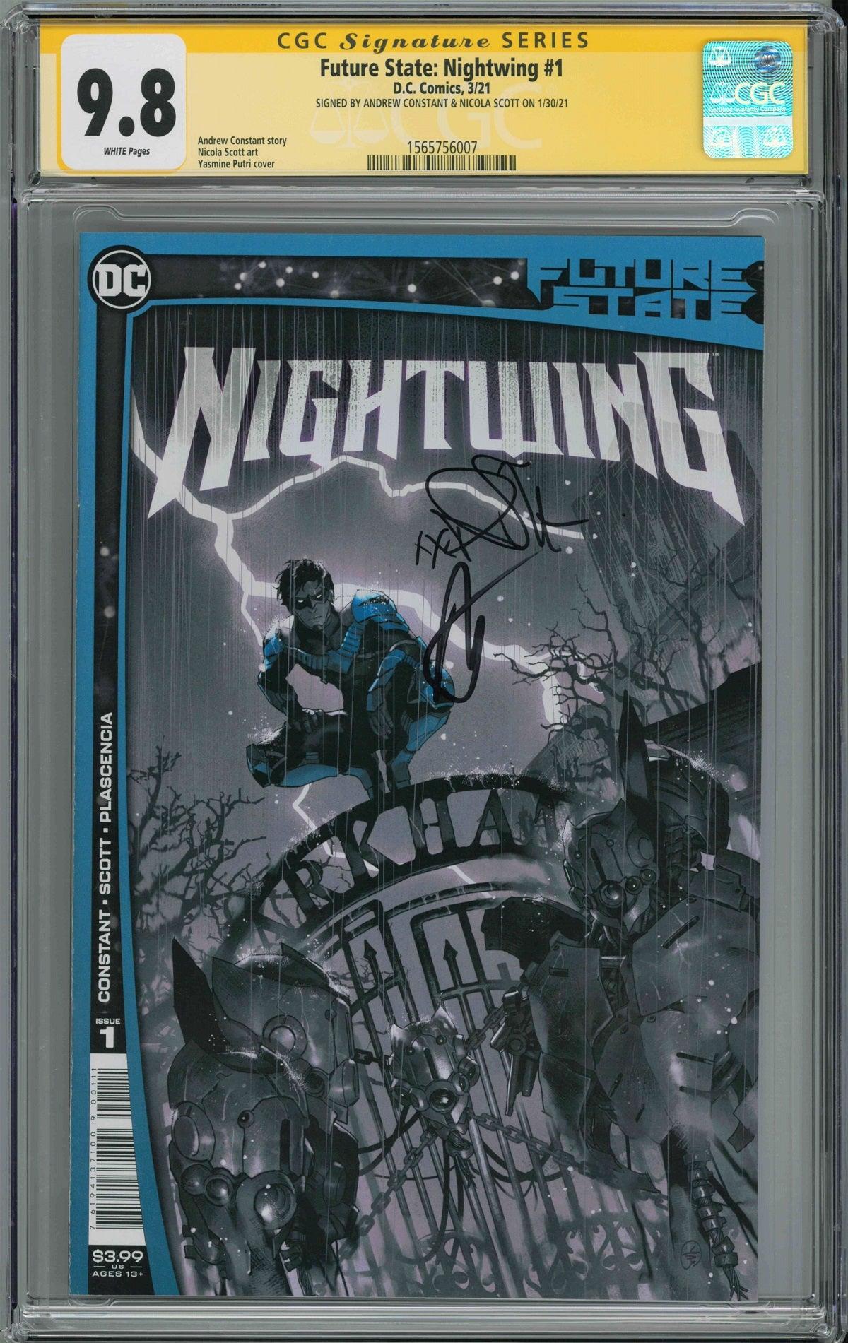 CGC FUTURE STATE NIGHTWING #1 (9.8) SIGNATURE SERIES - SIGNED BY ANDREW CONSTANT & NICOLA SCOTT - Kings Comics