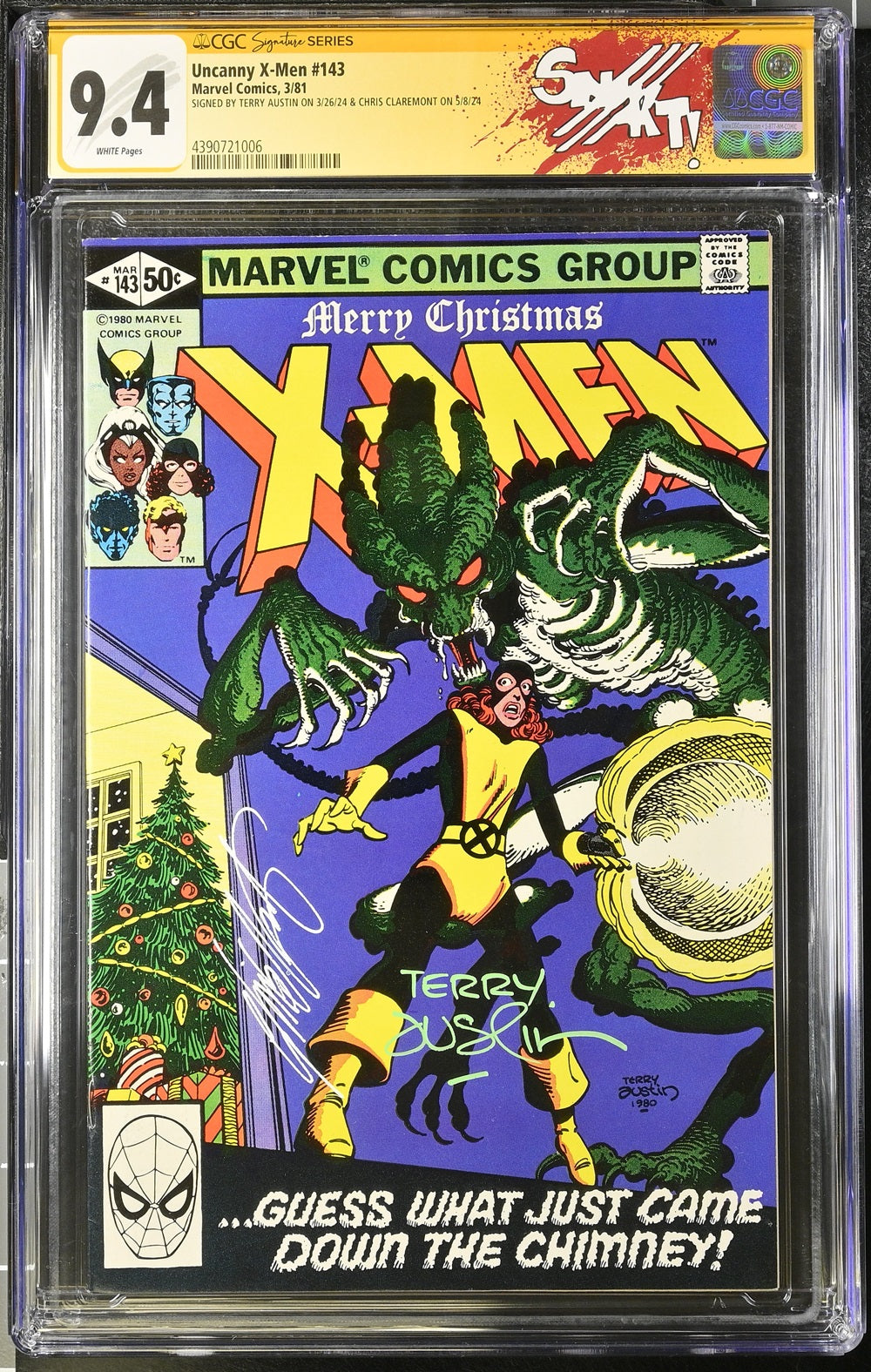 CGC UNCANNY X-MEN #143 (9.4) SIGNATURE SERIES - SIGNED BY CHRIS CLAREMONT & TERRY AUSTIN