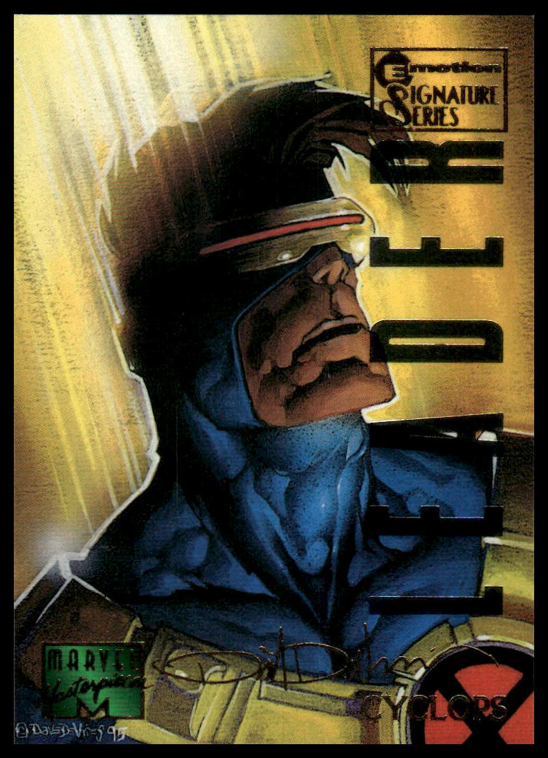 1995 FLEER MARVEL MASTERPIECES #22 CYCLOPS EMOTION SIGNATURE SERIES