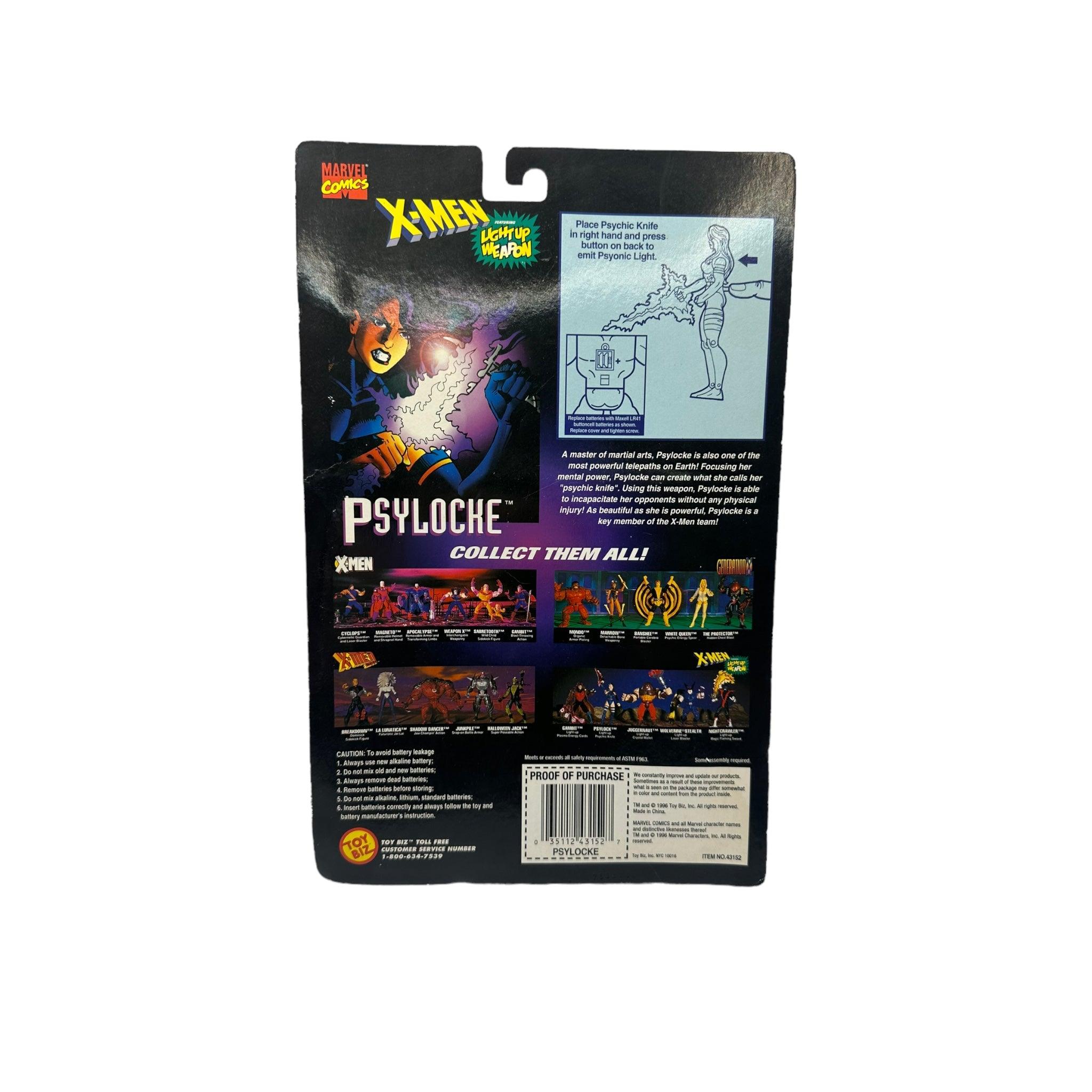 1996 TOYBIZ X-MEN CLASSIC LIGHT-UP WEAPON PSYLOCKE AF - Kings Comics