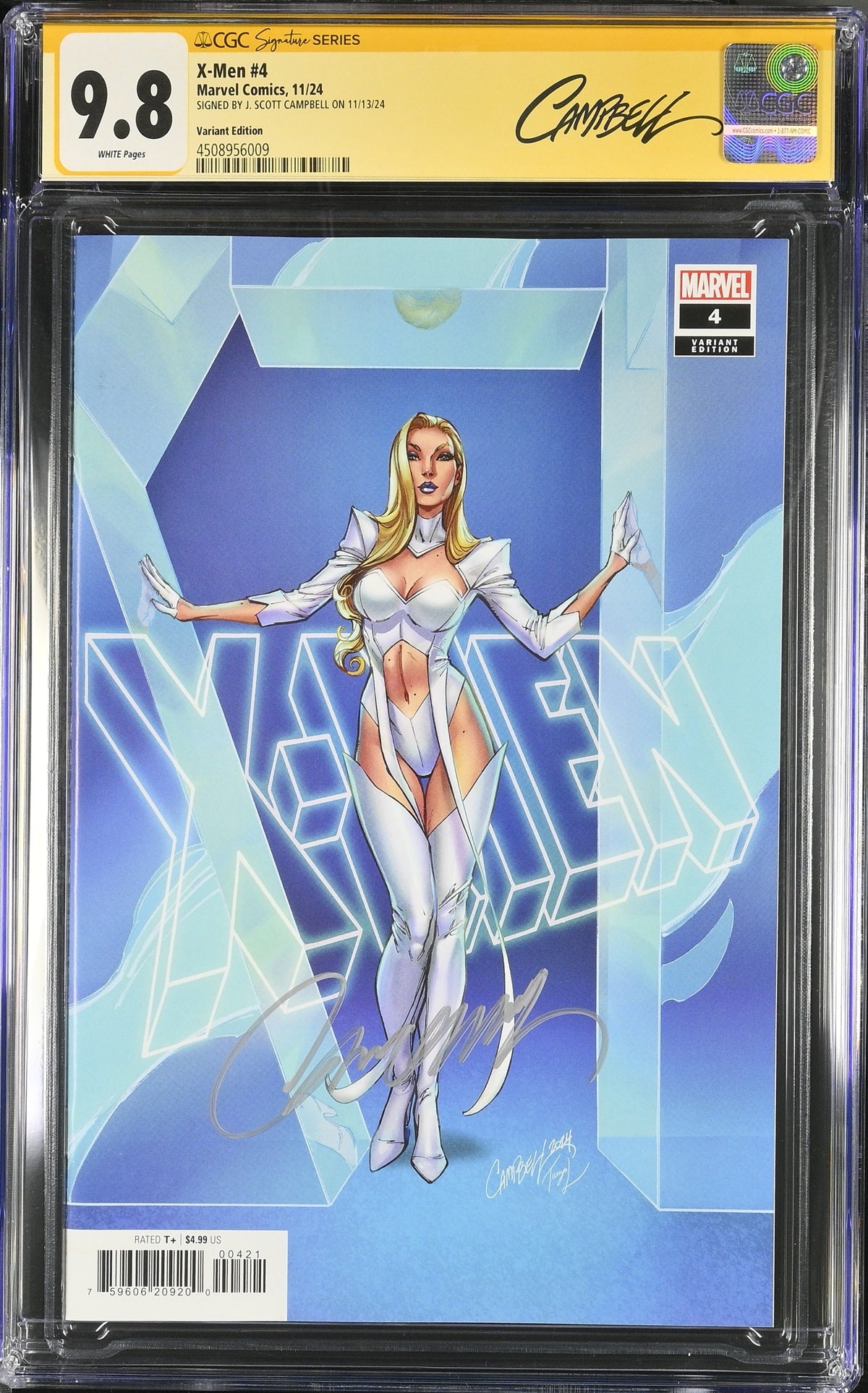 CGC X-MEN (2024) #4 VARIANT EDITION (9.8) SIGNATURE SERIES - SIGNED BY J. SCOTT CAMPBELL