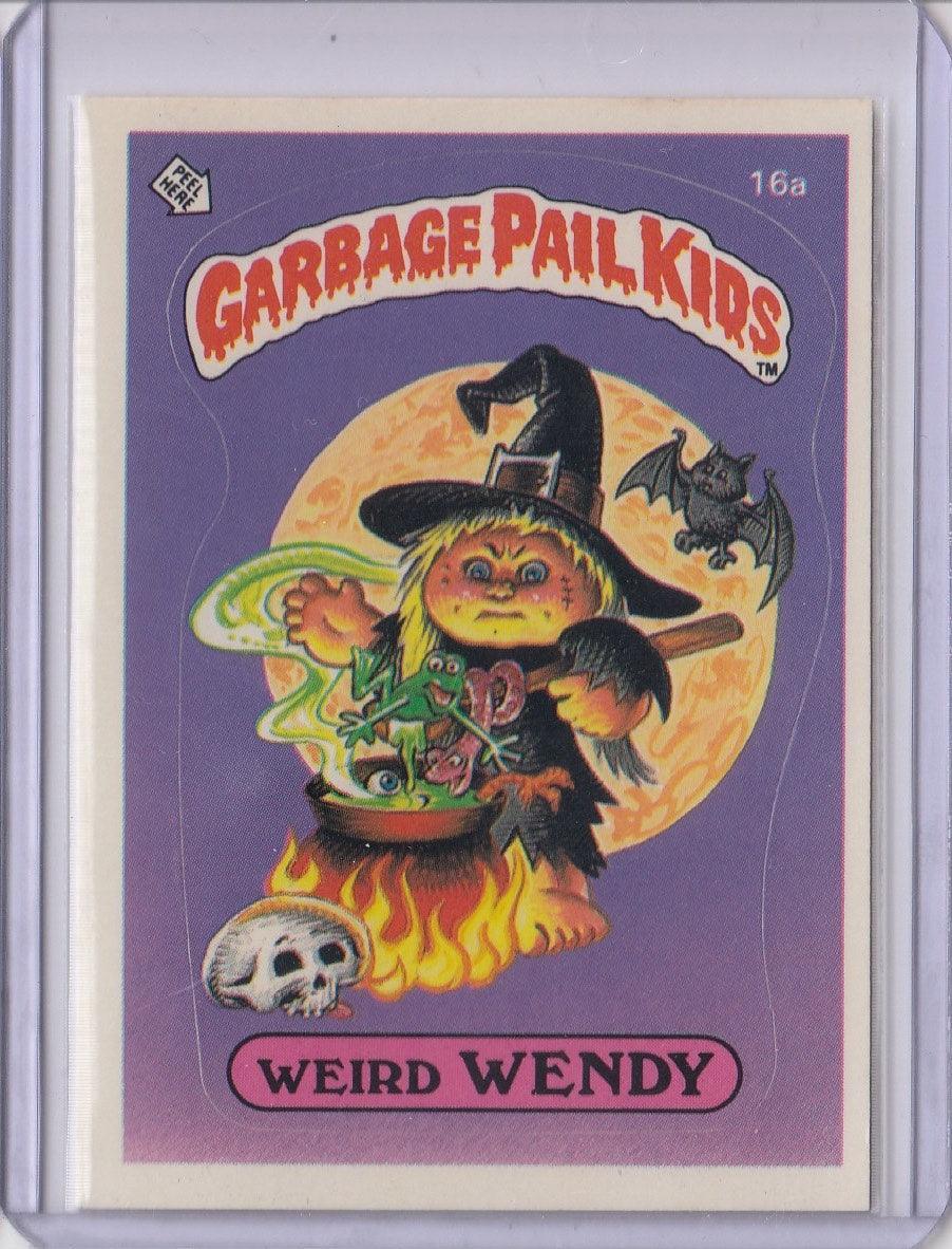 1985 GARBAGE PAIL KIDS GPK SERIES 1 #16A WEIRD WENDY - Kings Comics