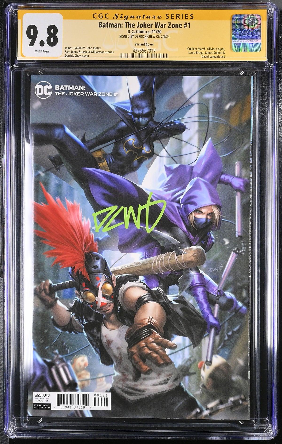 CGC BATMAN THE JOKER WAR ZONE #1 CHEW VARIANT (9.8) SIGNATURE SERIES - SIGNED BY DERRICK CHEW - Kings Comics