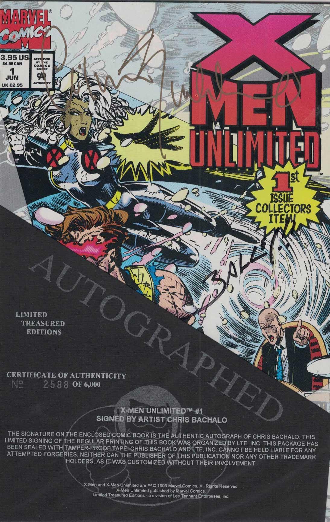 X-MEN UNLIMITED(1993) #1 SIGNED BY CHRIS BACHALO AND MARK BAGLEY - Kings Comics