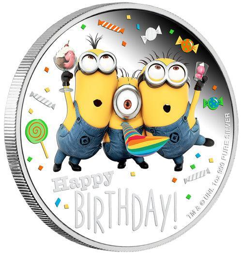 MINION MADE HAPPY BIRTHDAY 2019 1oz SILVER PROOF COIN - Kings Comics