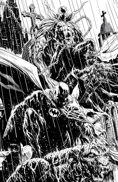 BATMAN SPAWN #1 (ONE SHOT) CVR L INC 1:25 JASON FABOK B&W VAR - Kings Comics
