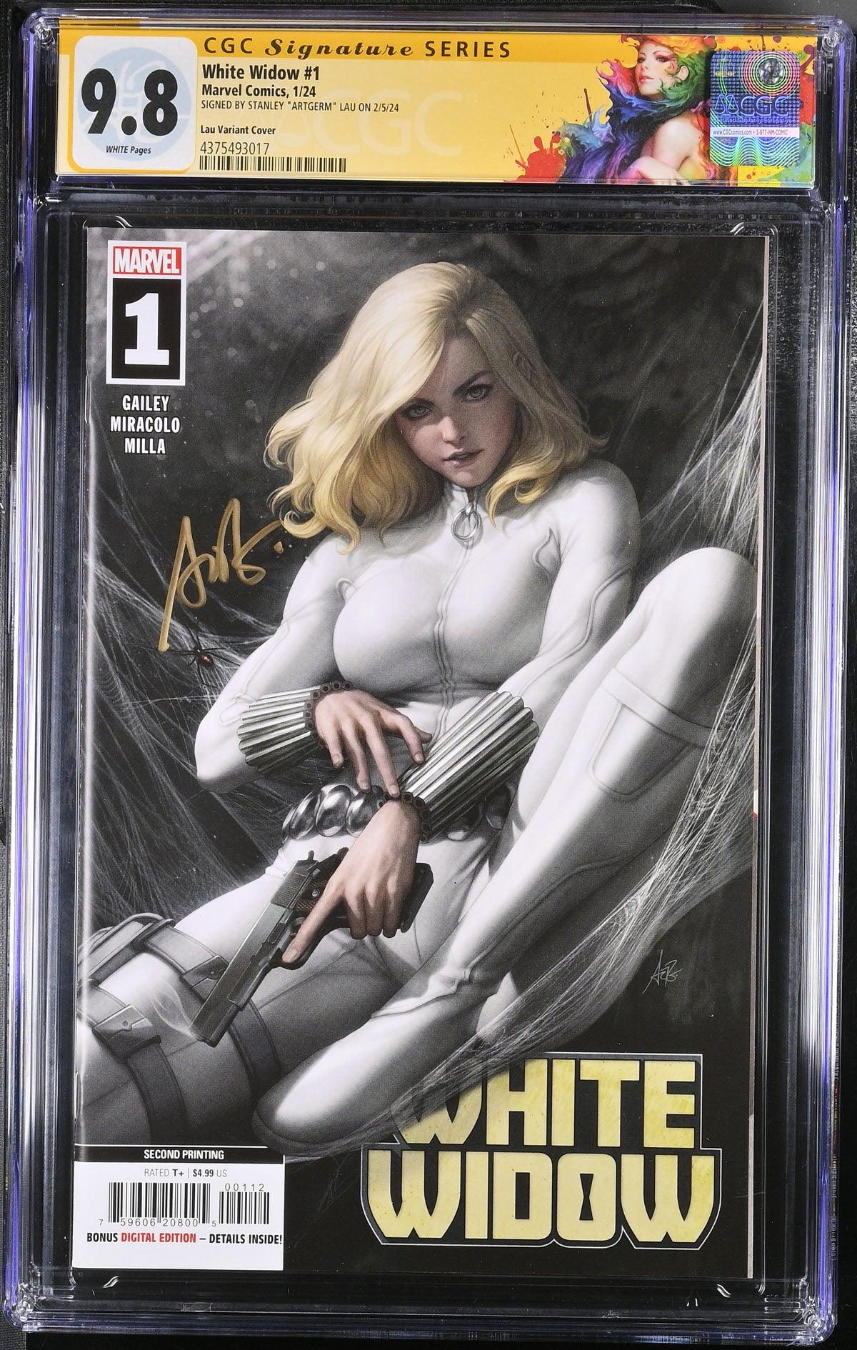 CGC WHITE WIDOW #1 LAU VARIANT (9.8) SIGNATURE SERIES - SIGNED BY STANLEY "ARTGERM" - Kings Comics