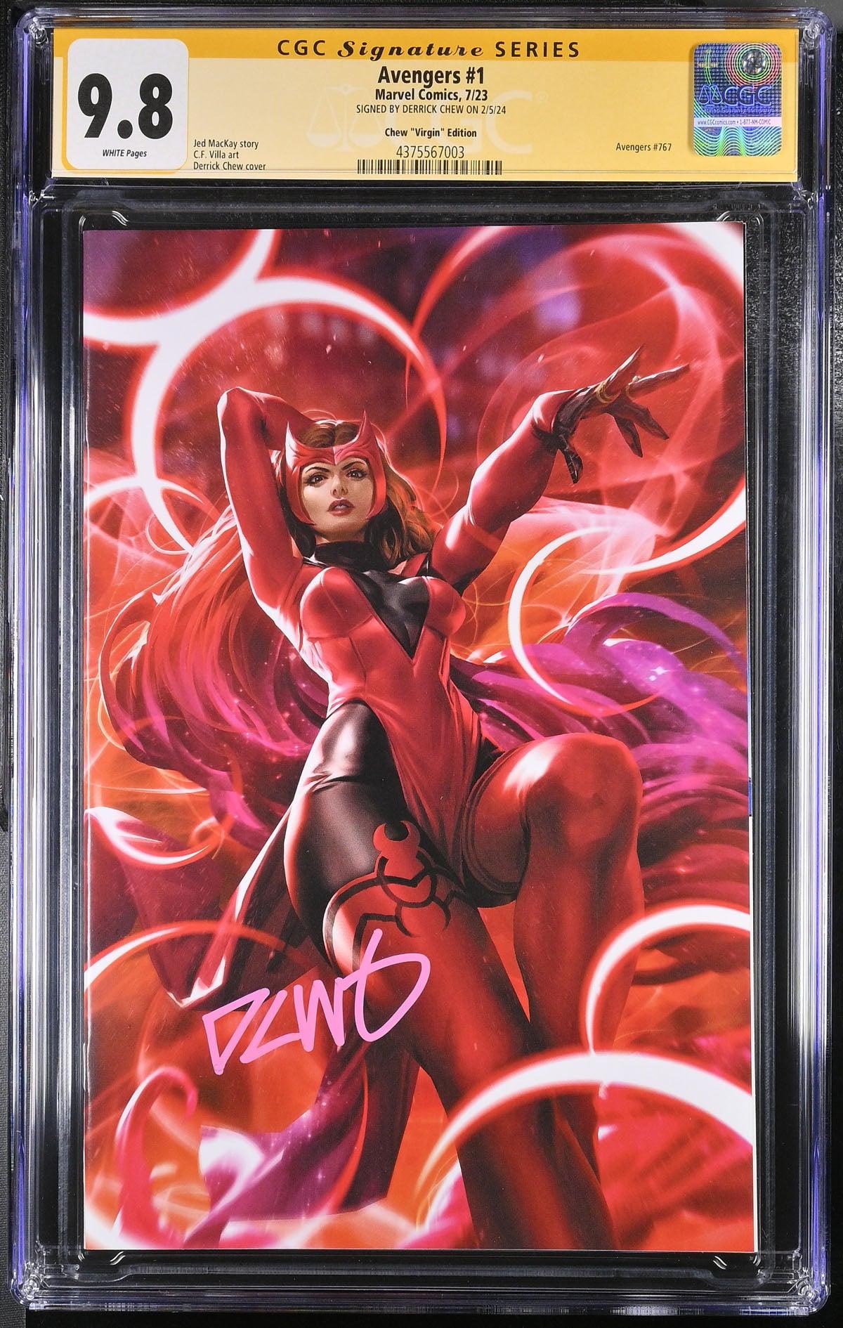 CGC AVENGERS VOL 8 #1 1:50 CHEW "VIRGIN" EDITION (9.8) SIGNATURE SERIES - SIGNED BY DERRICK CHEW - Kings Comics