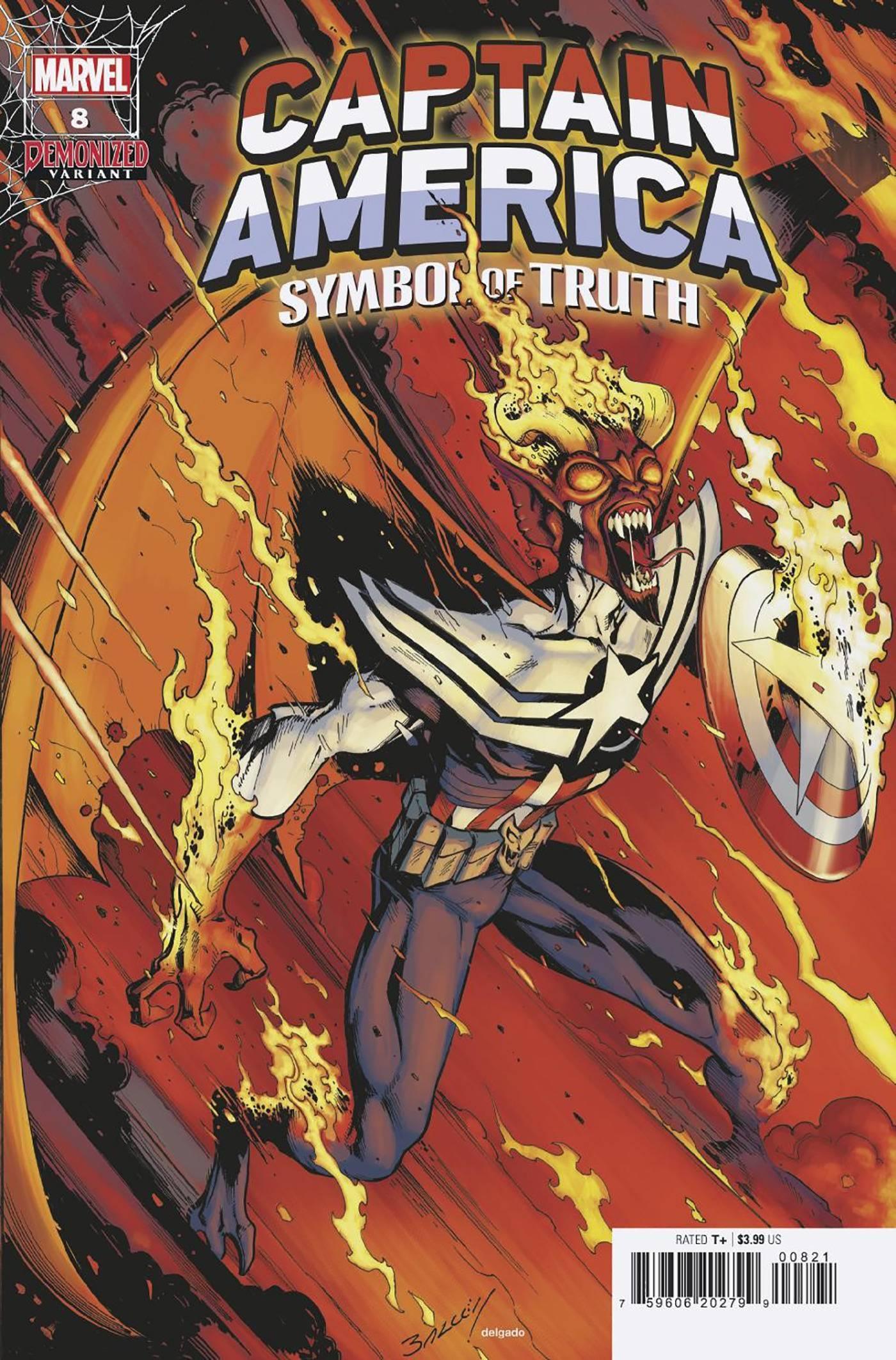 CAPTAIN AMERICA SYMBOL OF TRUTH (2022) #8 BAGLEY DEMONIZED VAR - Kings Comics
