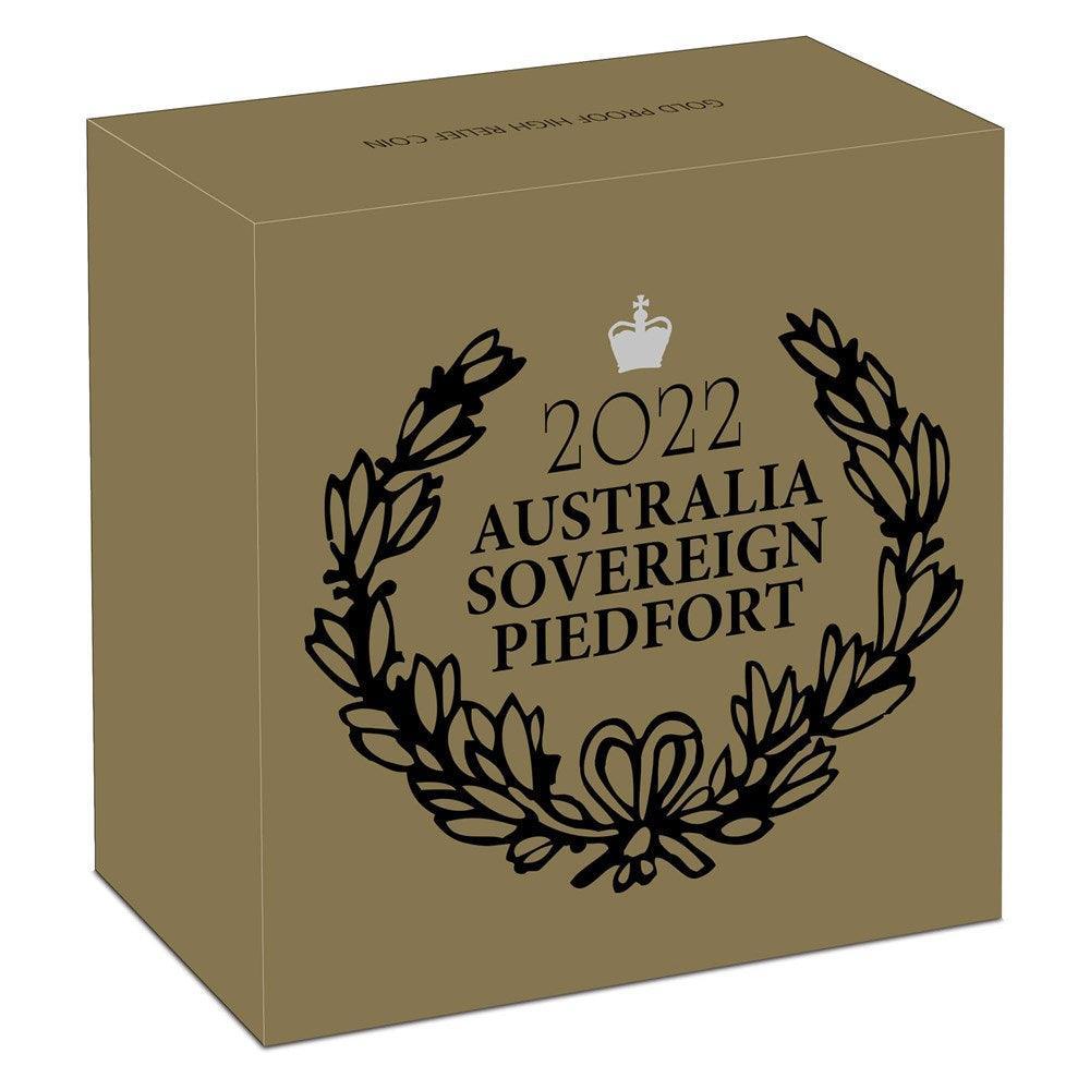 AUSTRALIAN SOVEREIGN 2022 GOLD PROOF HIGH RELIEF PIEDFORT COIN - Kings Comics