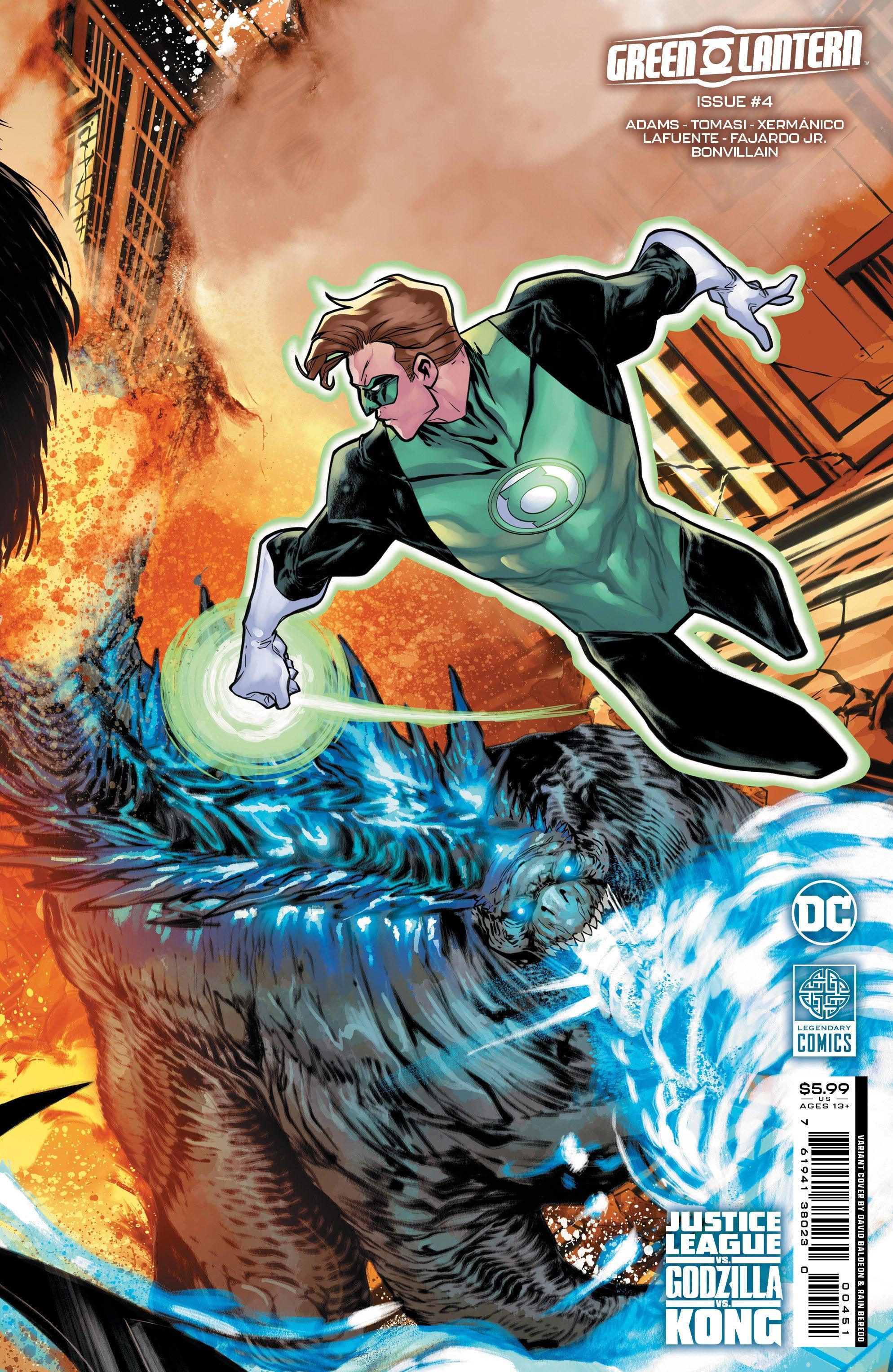 GREEN LANTERN VOL 8 (2023) #4 CVR E DAVID BALDEON CONNECTING JUSTICE LEAGUE VS GODZILLA VS KONG CARD STOCK VAR - Kings Comics