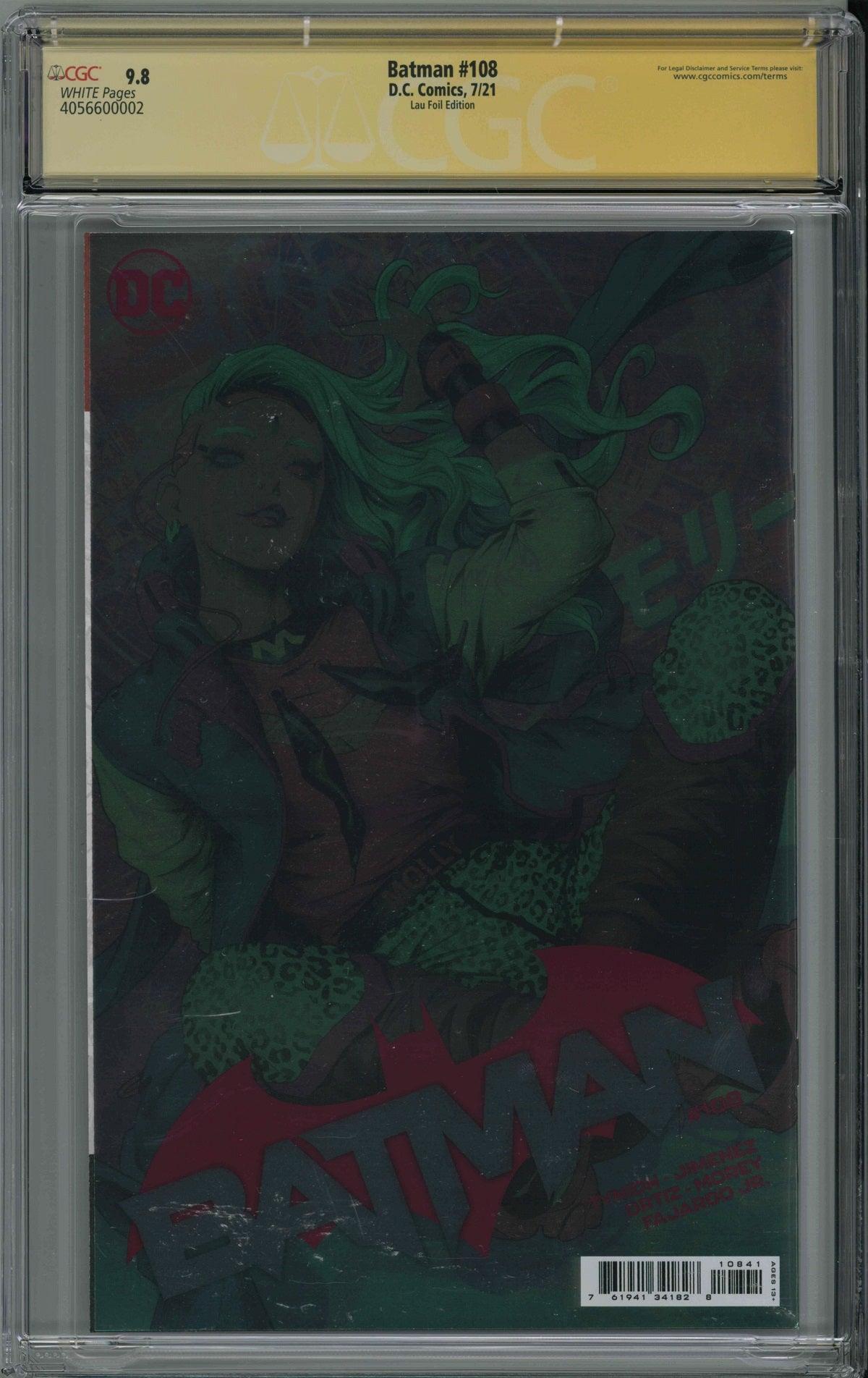 CGC BATMAN VOL 3 #108 LAU FOIL EDITION (9.8) SIGNATURE SERIES - SIGNED BY STANLEY "ARTGERM" LAU - Kings Comics