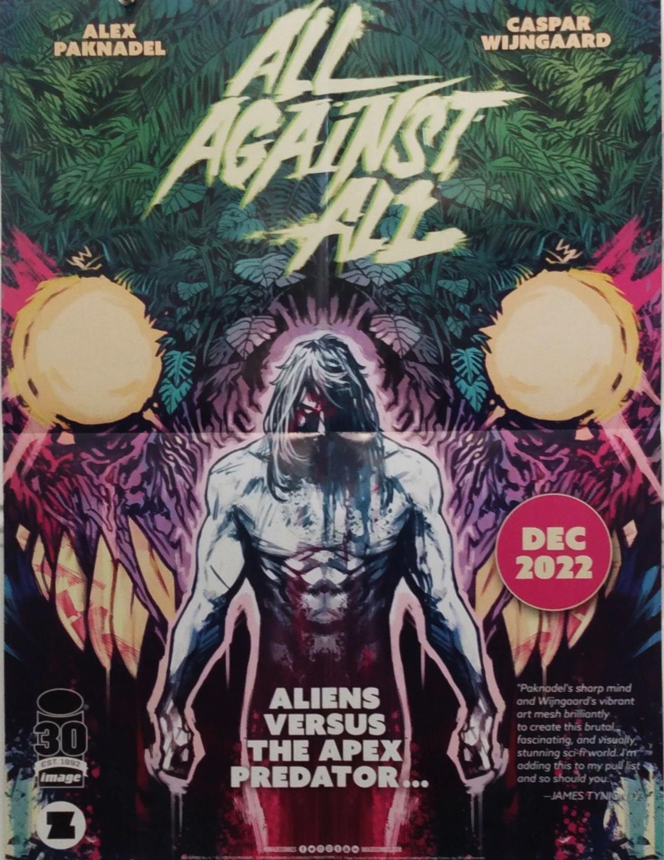 NIGHT CLUB / ALL AGAINST ALL DOUBE SIDED FOLDED PROMO POSTER - Kings Comics