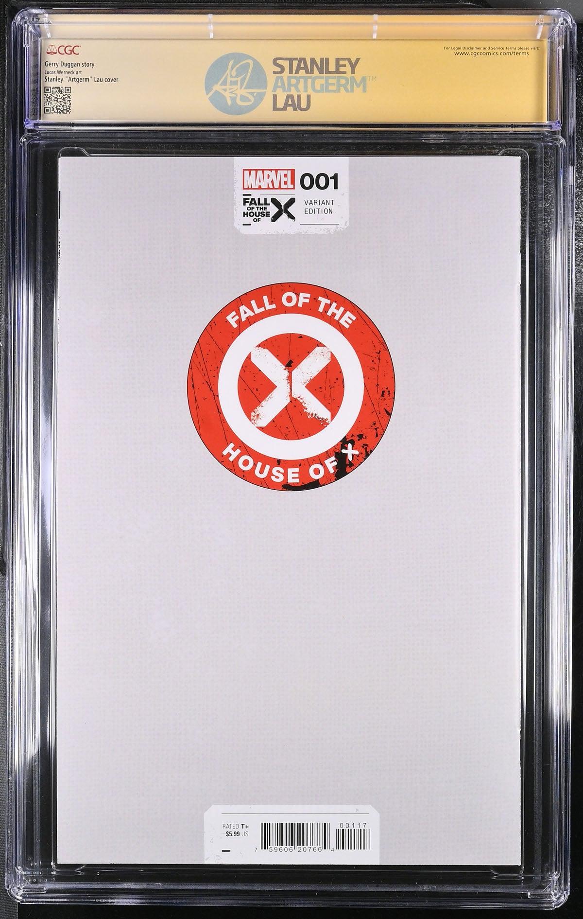 CGC FALL OF THE HOUSE OF X #1 1:50 LAU "VIRGIN" EDITION (9.8) SIGNATURE SERIES - SIGNED BY STANLEY "ARTGERM" - Kings Comics