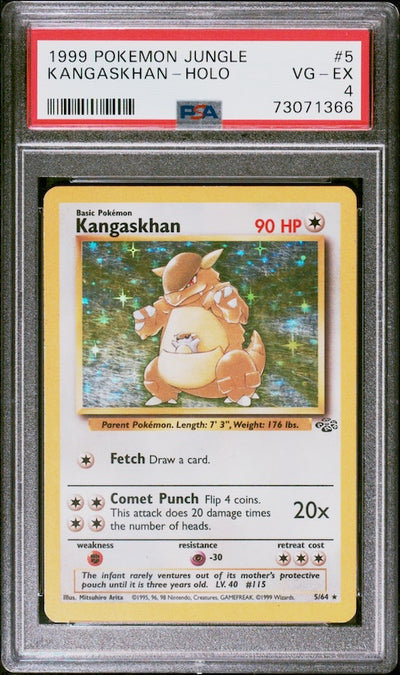 1999 POKEMON JUNGLE KANGASKHAN HOLO #5 PSA 4