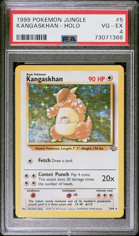 1999 POKEMON JUNGLE KANGASKHAN HOLO #5 PSA 4