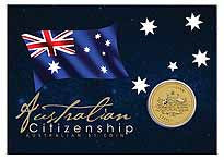 AUSTRALIAN CITIZENSHIP 2017 $1 COIN IN CARD