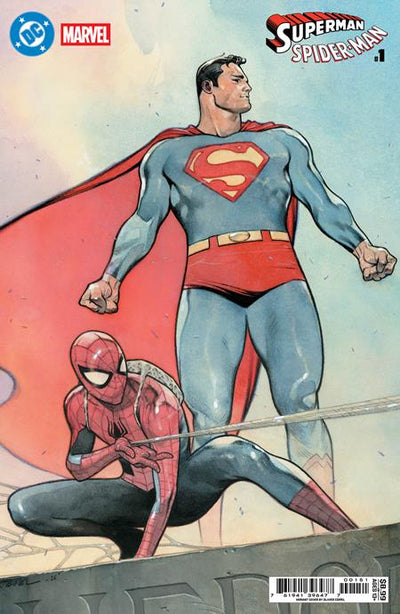 DC MARVEL SUPERMAN SPIDER-MAN (2026) #1 (ONE SHOT) CVR E OLIVIER COIPEL CARD STOCK VAR