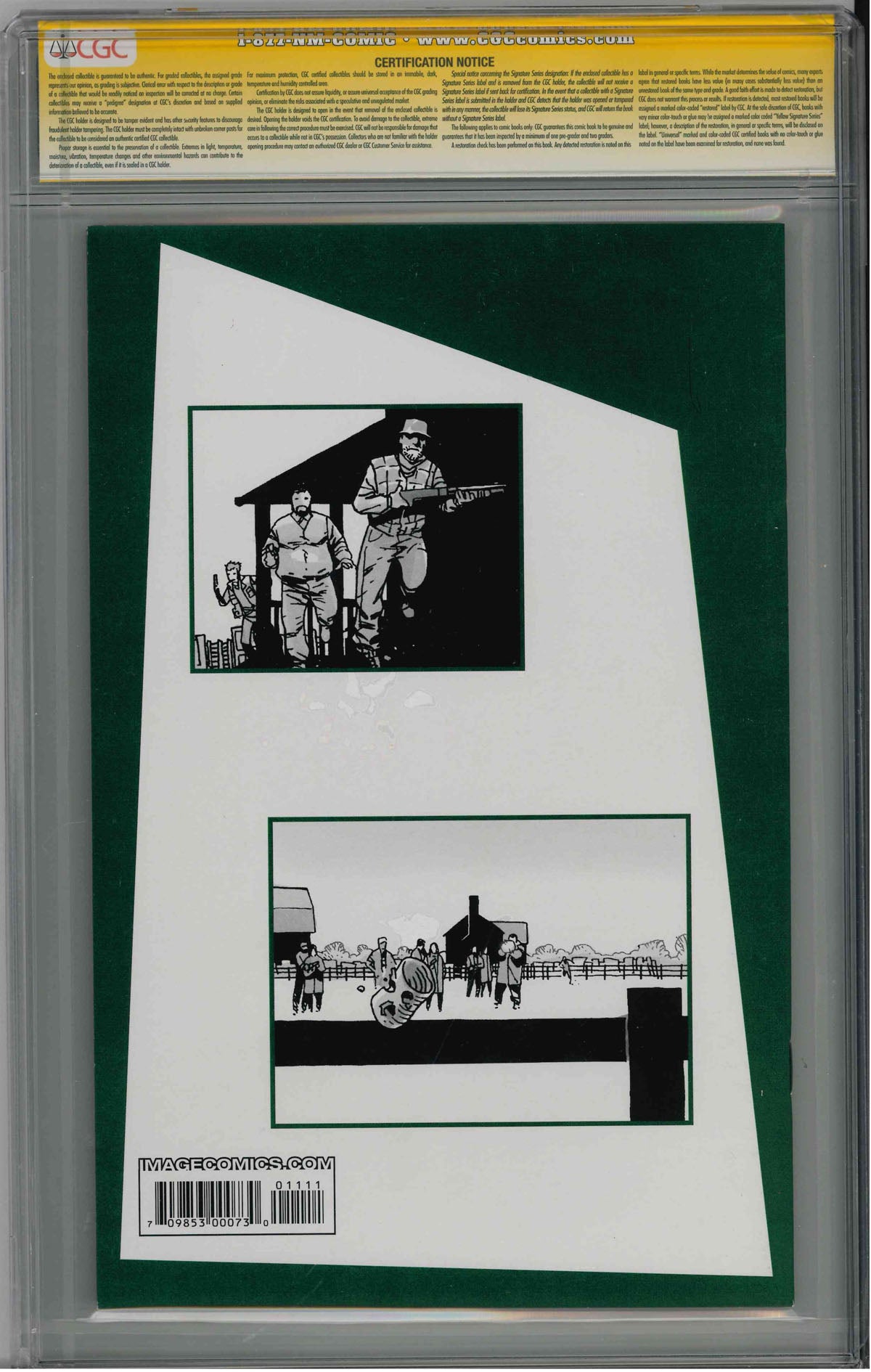 CGC WALKING DEAD (2003) #11 (9.8) SIGNATURE SERIES - SIGNED BY MOORE, KIRKMAN, RATHBURN AND ADLARD