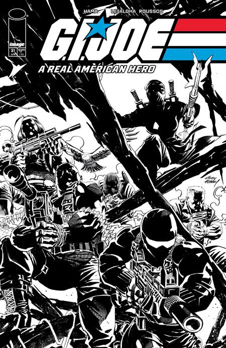 GI JOE A REAL AMERICAN HERO (1982) #21 SILENT MISSIONS EDITION (2025) CVR C INC 1:10 ANDY KUBERT B&W VAR