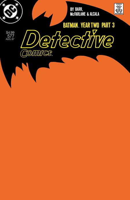 DETECTIVE COMICS (1937) #577 FACSIMILE EDITION (2026) CVR B BLANK CARD STOCK VAR (YEAR TWO PART 3 OF 4)