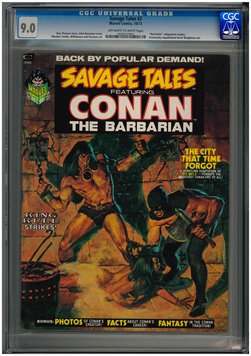 CGC SAVAGE TALES (1971) #2 (9.0)