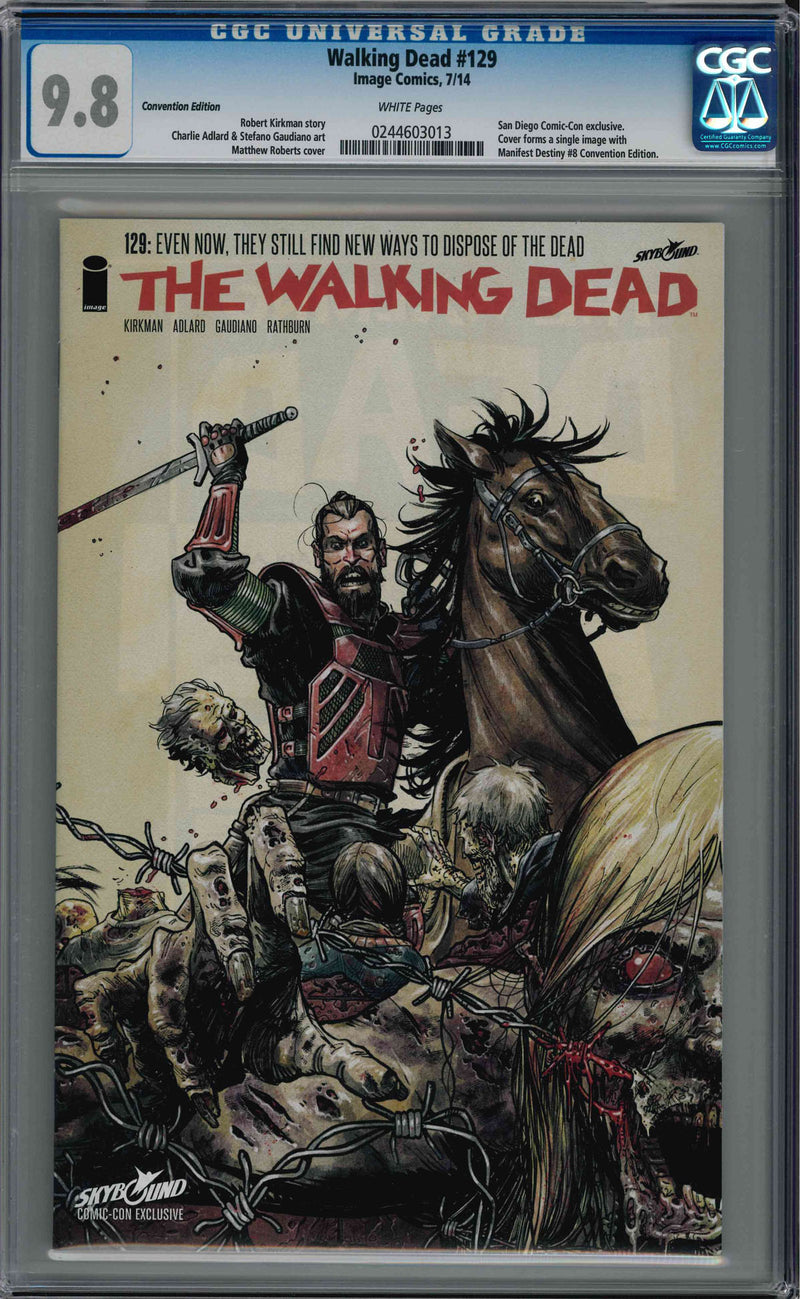 CGC WALKING DEAD (2003) #129 CONVENTION EDITION (9.8) SAN DIEGO COMIC-CON EXCLUSIVE