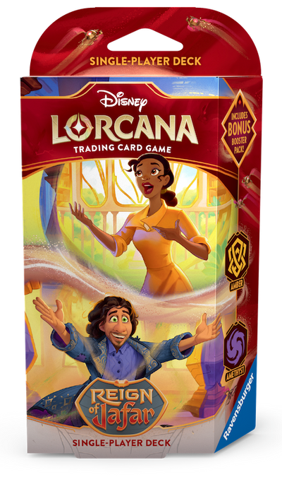 DISNEY LORCANA TCG: S8 REIGN OF JAFAR AMBER/AMETHYST STARTER DECK