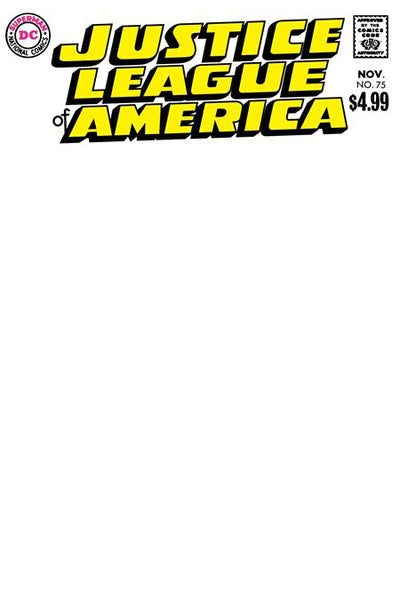 JUSTICE LEAGUE OF AMERICA (1960) #75 FACSIMILE EDITION (2026) CVR B BLANK CARD STOCK VAR