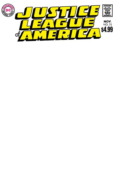 JUSTICE LEAGUE OF AMERICA (1960) #75 FACSIMILE EDITION (2026) CVR B BLANK CARD STOCK VAR