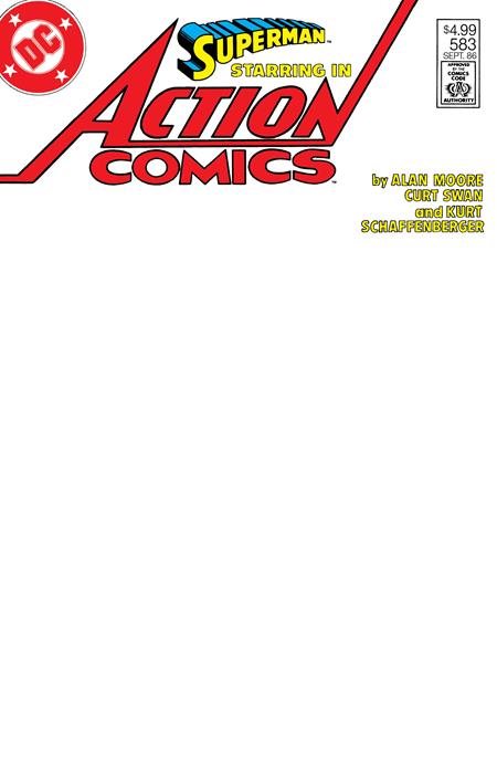 ACTION COMICS (1938) #583 FACSIMILE EDITION (2026) CVR B BLANK CARD STOCK VAR (WHATEVER HAPPENED TO THE MAN OF TOMORROW PART 2 OF 2)