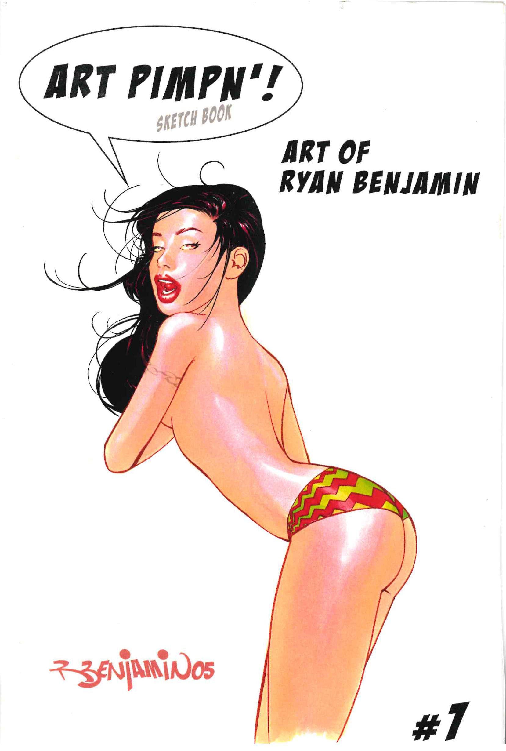 *SIGNED/ORIGINAL PENCIL DRAWING* RYAN BENJAMIN ART PIMPN'! SKETCHBOOK #1 (2005)