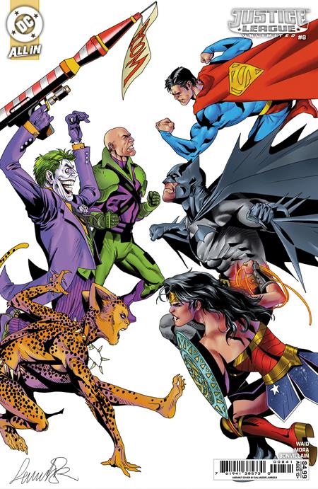 JUSTICE LEAGUE UNLIMITED (2024) #8 CVR D SALVADOR LARROCA CARD STOCK VAR (WE ARE YESTERDAY)