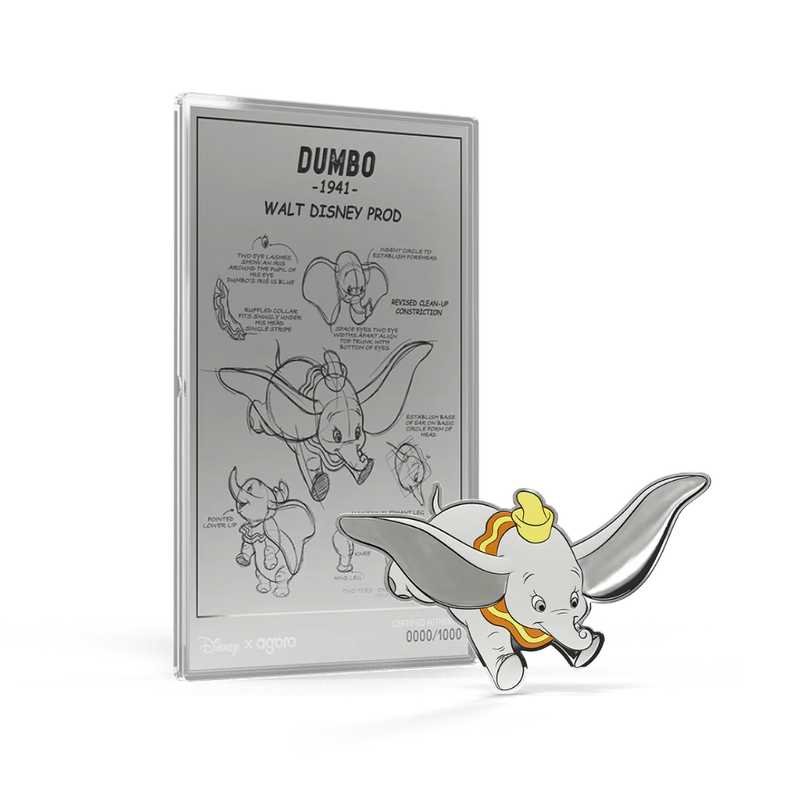 DISNEY - DUMBO 3/4oz SILVER COIN + 5g SILVER FOIL SET