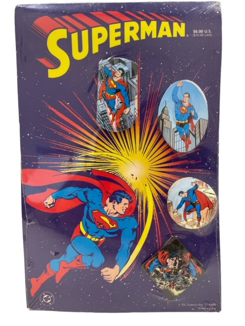 VINTAGE SUPERMAN THROUGH THE YEARS LTD ED BUTTON COLLECTION (1988)