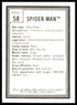 1987 COMIC IMAGES MARVEL UNIVERSE I #58 SPIDER-MAN
