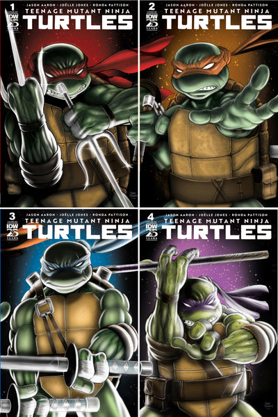 TEENAGE MUTANT NINJA TURTLES VOL 6 (2024) - SET OF FOUR KINGS COMICS RETAILER EXCLUSIVE VARIANT COVERS