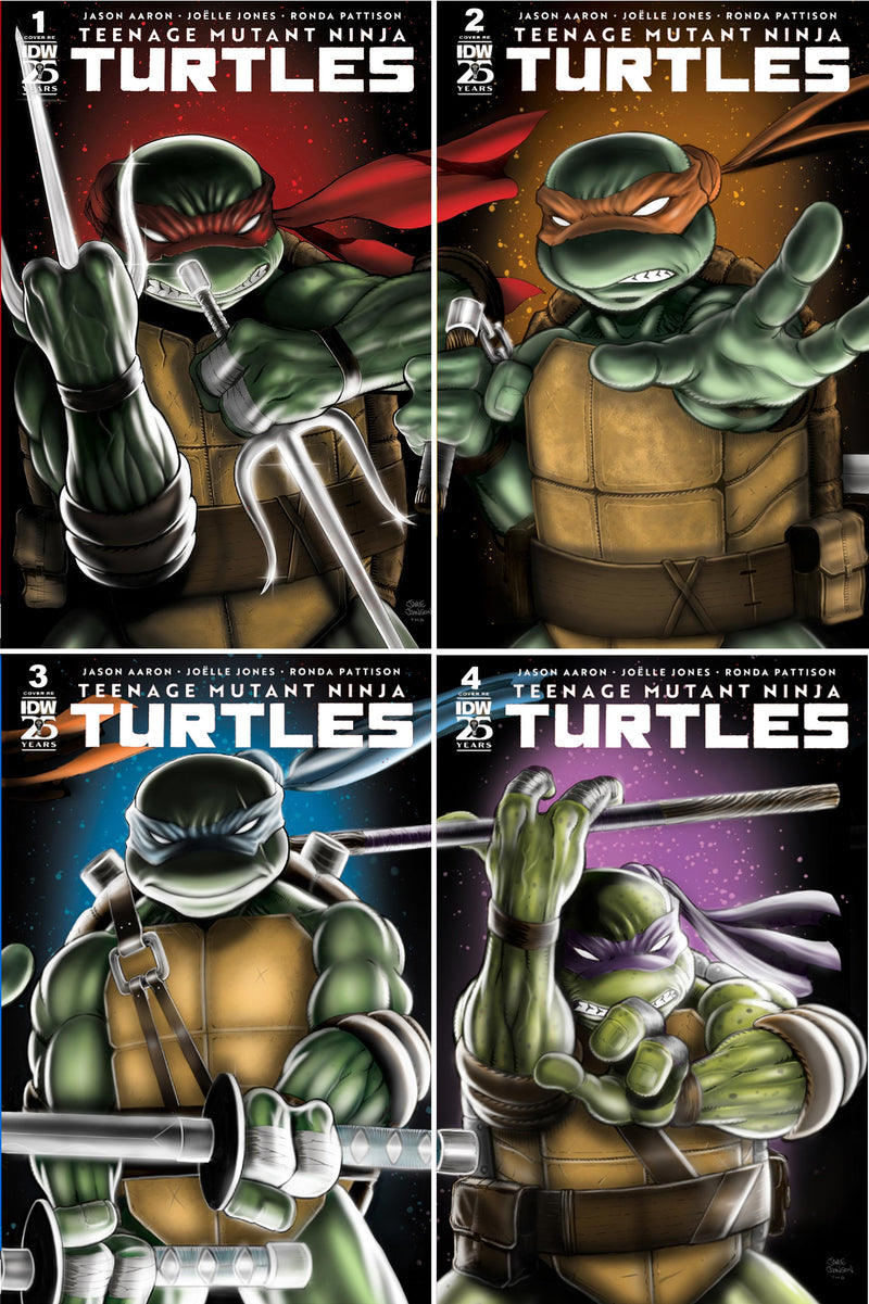 TEENAGE MUTANT NINJA TURTLES VOL 6 (2024) - SET OF FOUR KINGS COMICS RETAILER EXCLUSIVE VARIANT COVERS