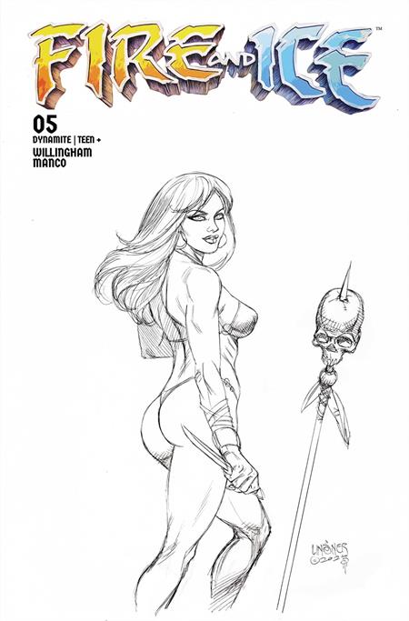 FIRE AND ICE (2023) #5 CVR F INC 1:10 JOSEPH MICHAEL LINSNER LINE ART VAR