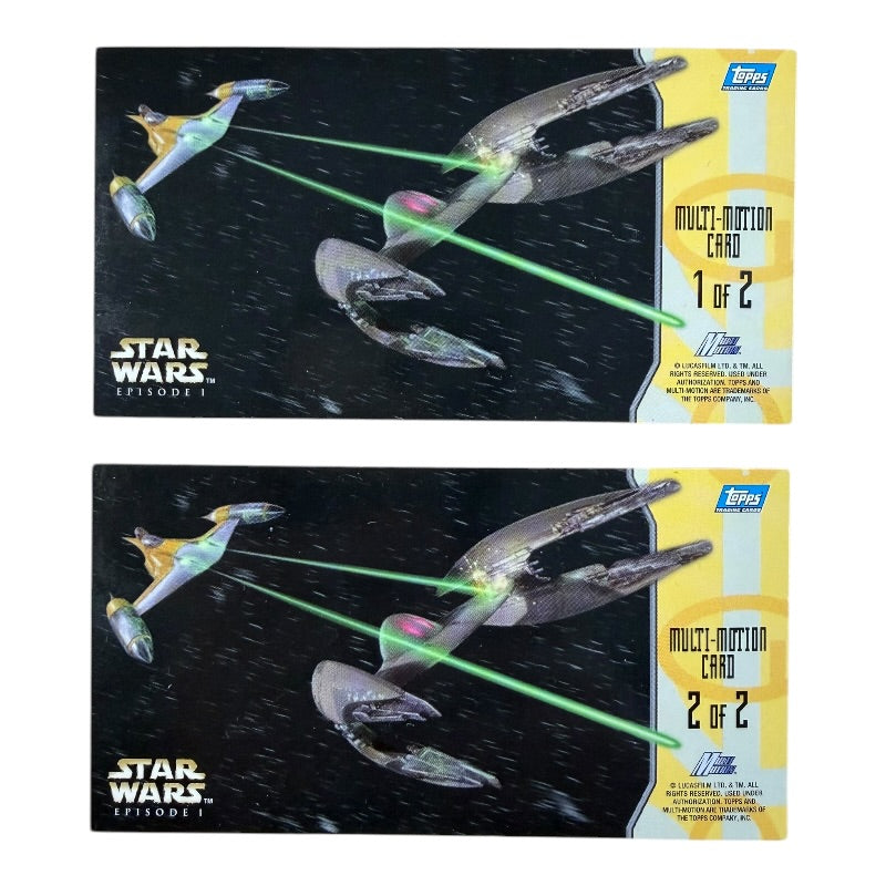 2000 TOPPS STAR WARS EPISODE 1 3D MULTI MOTION CARD SET