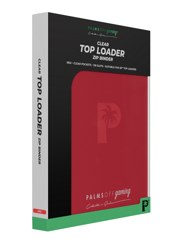 PALMS OFF GAMING COLLECTORS SERIES 9 POCKET RED ZIP TOP LOADER BINDER