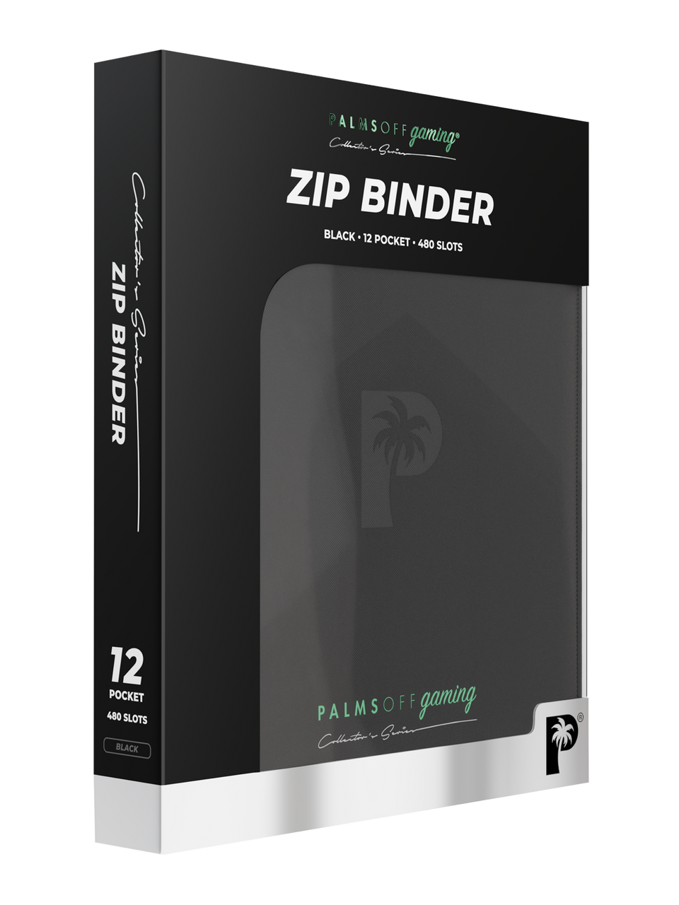 PALMS OFF GAMING COLLECTORS SERIES 12 POCKET BLACK ZIP TRADING CARD BINDER