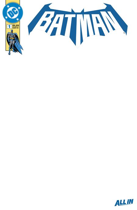 BATMAN (2025) #1 CVR K BLANK CARD STOCK VAR