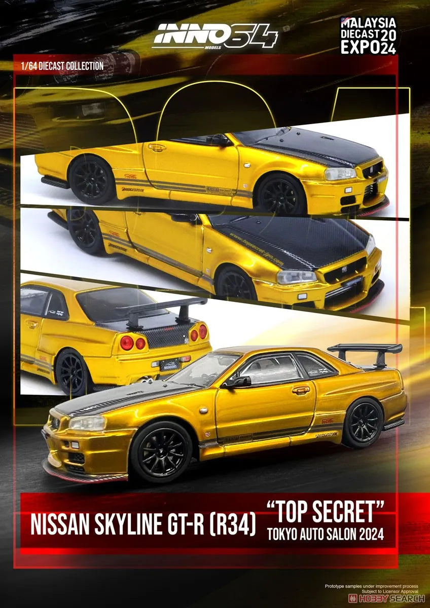 INNO64 1/64 NISSAN SKYLINE GTR R34 TOP SECRET TOKYO AUTO SALON