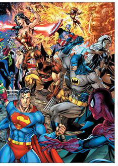 DC VERSUS MARVEL OMNIBUS HC DM EXCLUSIVE JIM LEE WRAP CVR (STRICTLY ONE PER CUSTOMER)