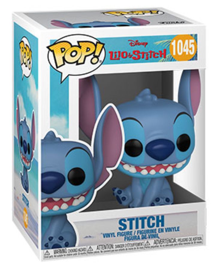 POP LILO & STITCH STITCH SMILING SEATED VINYL FIG