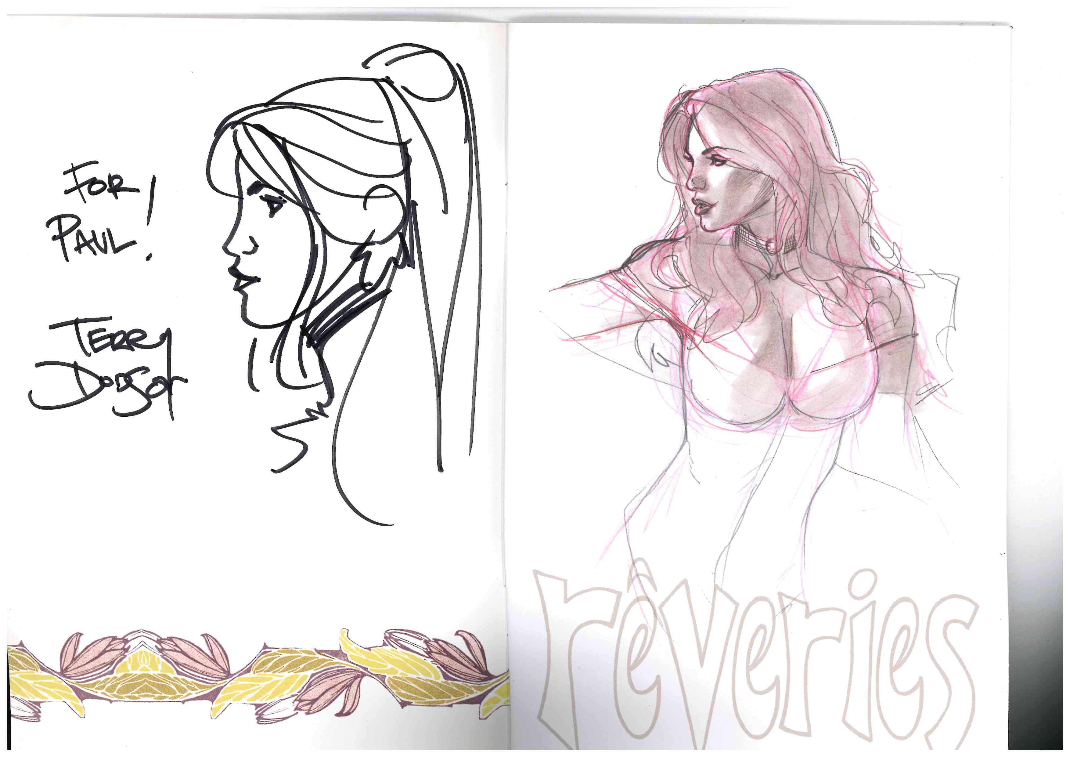 *SIGNED* REVERIES TERRY DODSON SKETCHBOOK (2011) LIMITED #357/500