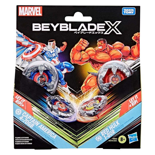 BEYBLADE X MARVEL CAPTAIN AMERICA VS RED HULK